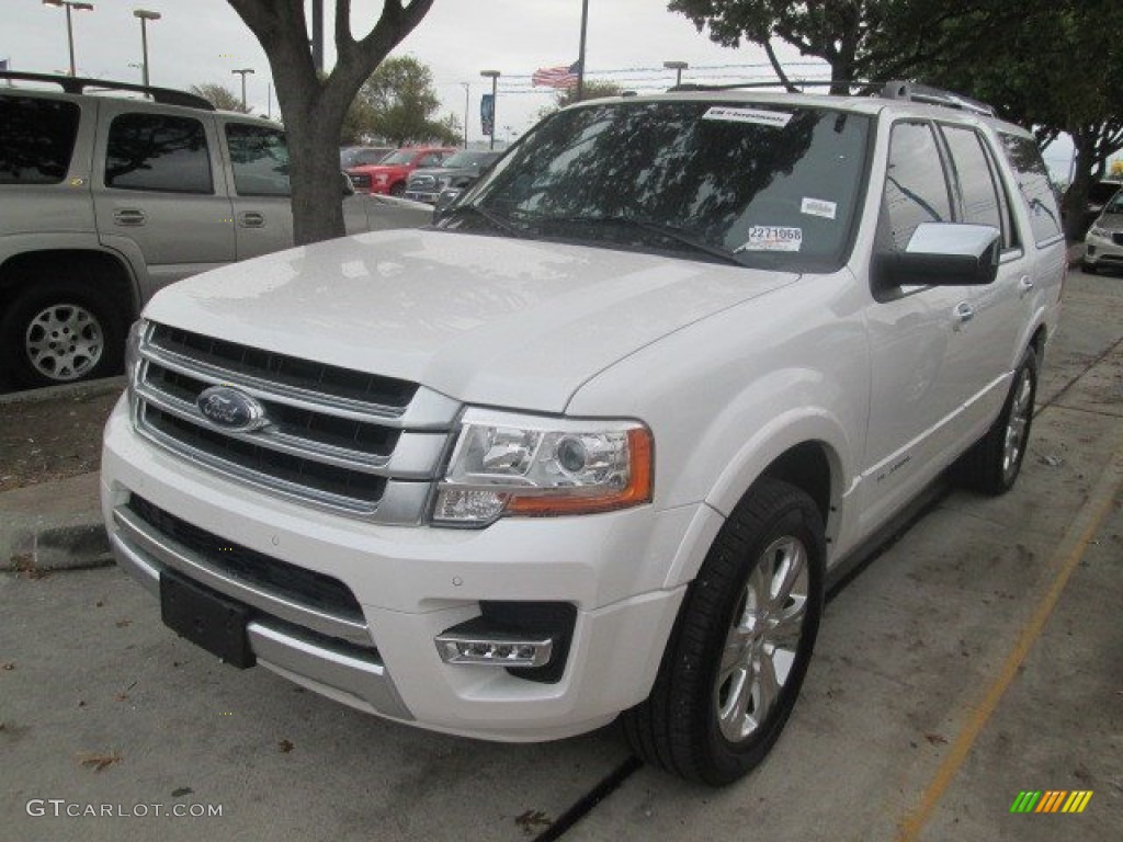 2015 Expedition Platinum - White Platinum Metallic Tri-Coat / Platinum Brunello photo #12