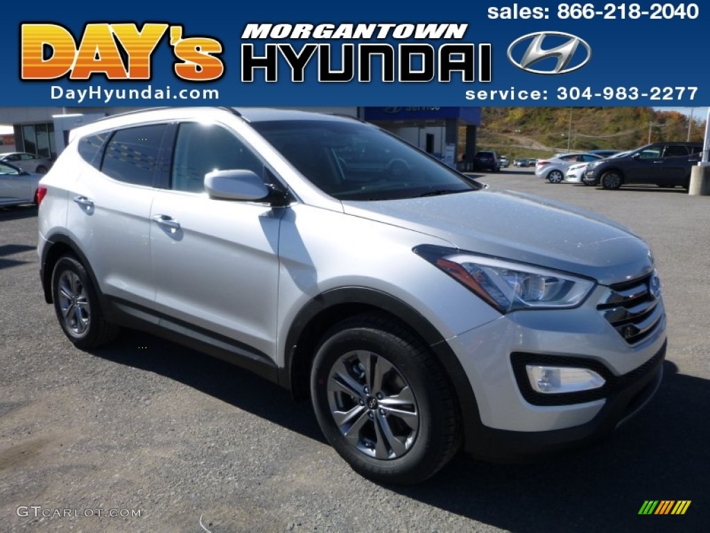 Sparkling Silver Hyundai Santa Fe Sport