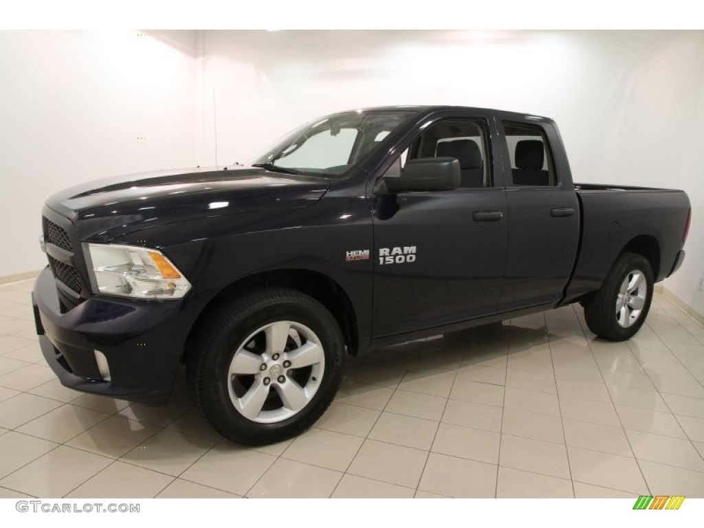 True Blue Pearl Coat 2014 Ram 1500 Express Quad Cab 4x4 Exterior Photo #108184015