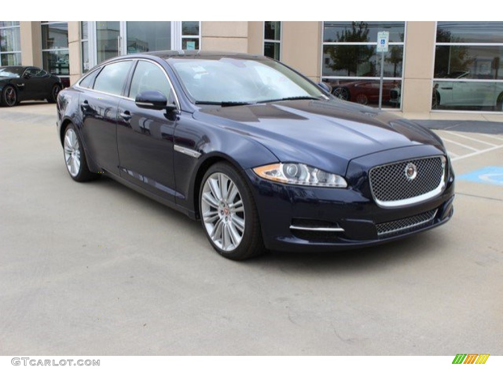 2015 XJ XJL Portfolio - Dark Sapphire Metallic / Cirrus/Mineral photo #1
