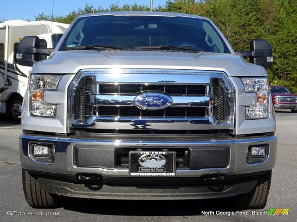 2015 F150 XLT SuperCab 4x4 - Ingot Silver Metallic / Medium Earth Gray photo #8