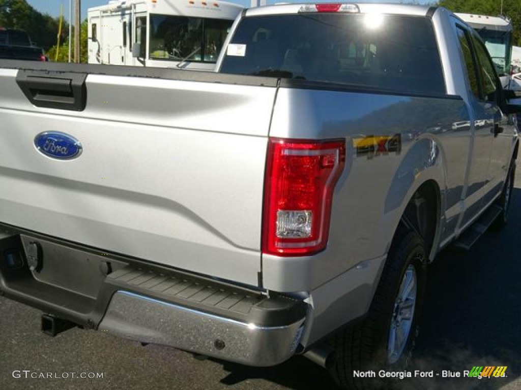 2015 F150 XLT SuperCab 4x4 - Ingot Silver Metallic / Medium Earth Gray photo #32