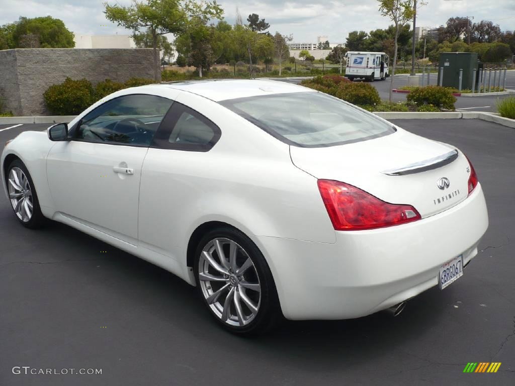 2008 G 37 Journey Coupe - Ivory Pearl White / Stone photo #4