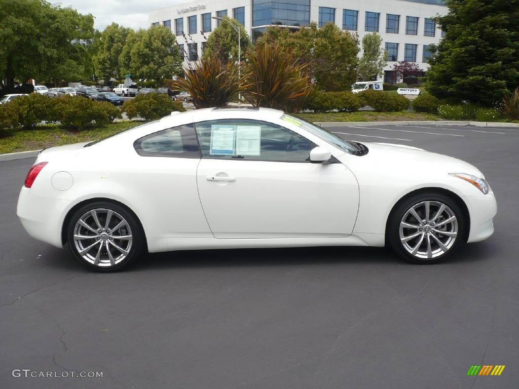 2008 G 37 Journey Coupe - Ivory Pearl White / Stone photo #7
