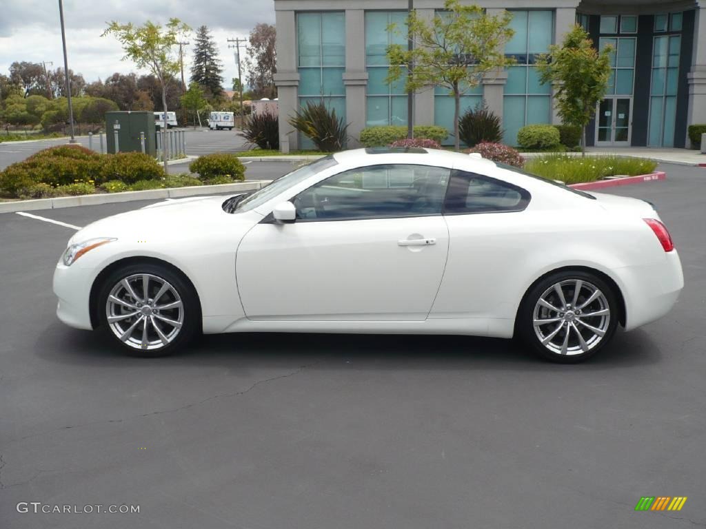 2008 G 37 Journey Coupe - Ivory Pearl White / Stone photo #8