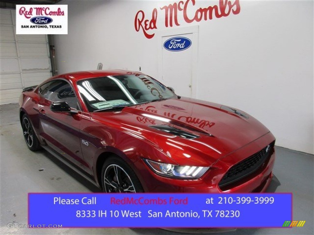 2016 Mustang GT/CS California Special Coupe - Ruby Red Metallic / California Special Ebony Black/Miko Suede photo #1