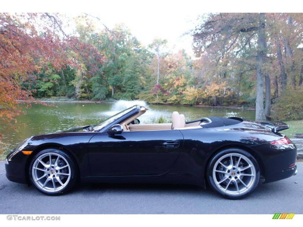 Basalt Black Metallic 2014 Porsche 911 Carrera Cabriolet Exterior Photo #108192944