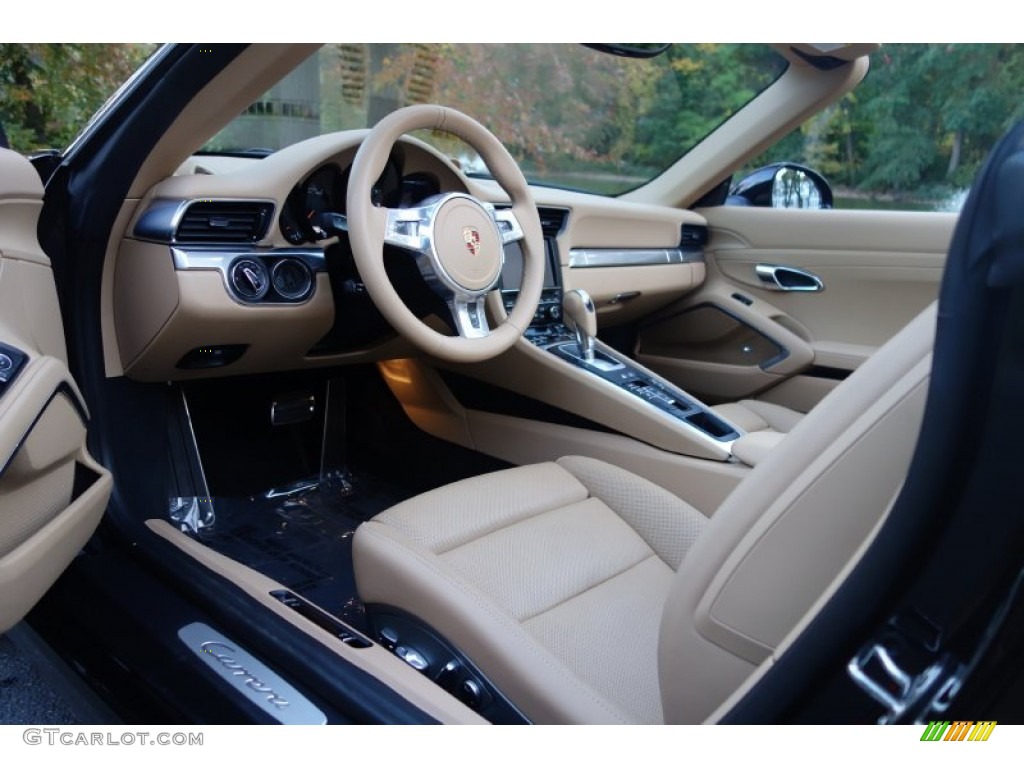 Luxor Beige Interior 2014 Porsche 911 Carrera Cabriolet Photo #108193109
