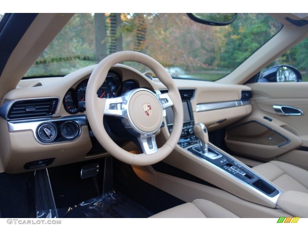 Luxor Beige Interior 2014 Porsche 911 Carrera Cabriolet Photo #108193337