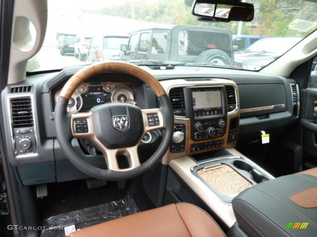 Black Cattle Tan Interior 2016 Ram 1500 Laramie Longhorn