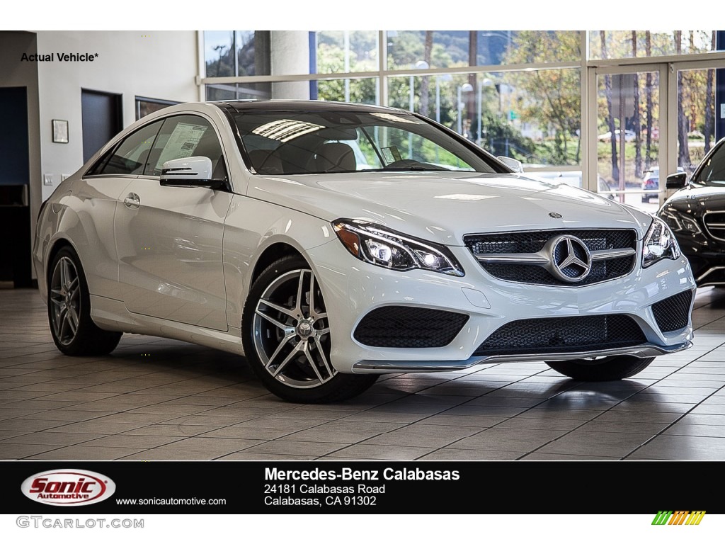 2016 E 400 Coupe - Polar White / Natural Beige/Black photo #1