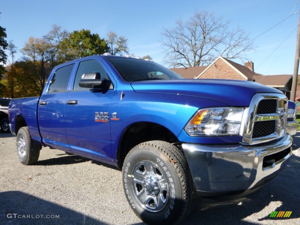 2016 2500 Tradesman Crew Cab 4x4 - Blue Streak Pearl / Black/Diesel Gray photo #12