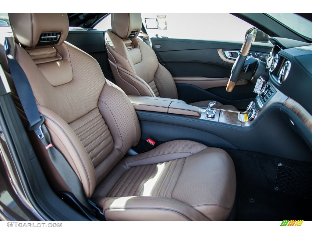 Nut Brown/Black Nappa Interior 2016 Mercedes-Benz SL 400 Roadster Photo #108198038