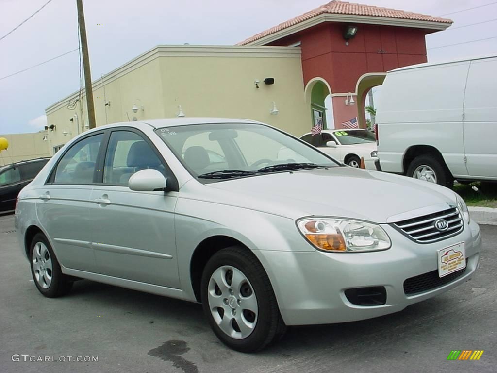 2008 Spectra EX Sedan - Silver / Gray photo #1