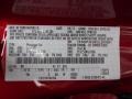  2016 Focus SE Sedan Ruby Red Color Code RR