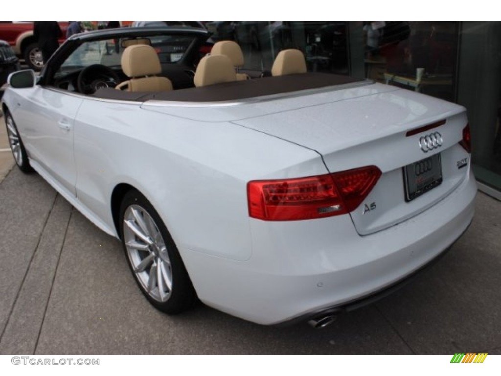 2016 A5 Premium Plus quattro Convertible - Glacier White Metallic / Velvet Beige photo #7