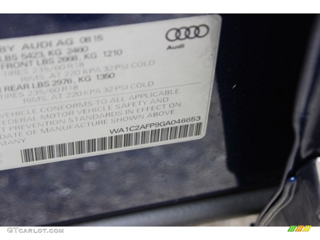 2016 Q5 2.0 TFSI Premium quattro - Scuba Blue Metallic / Titanium Gray photo #35