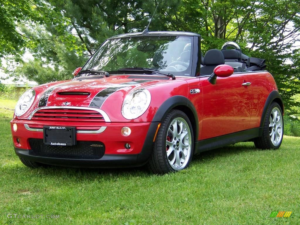2007 Cooper S John Cooper Works Convertible - Chili Red / Grey/Carbon Black photo #1