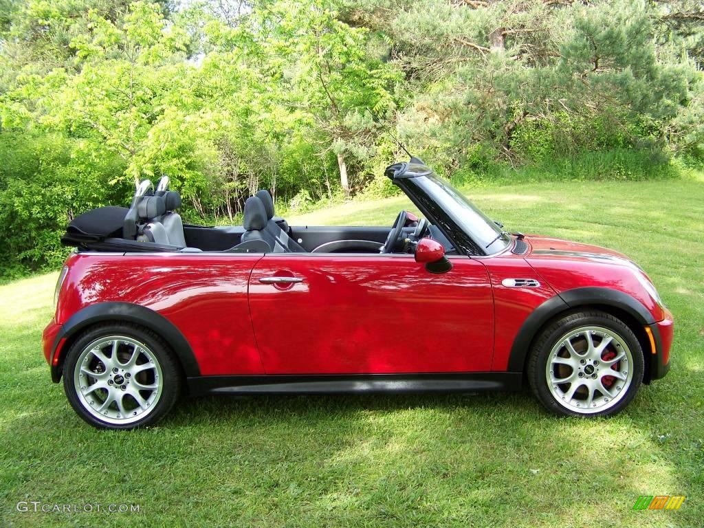2007 Cooper S John Cooper Works Convertible - Chili Red / Grey/Carbon Black photo #4