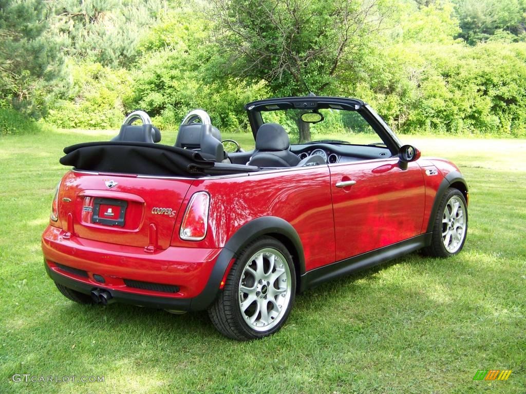 2007 Cooper S John Cooper Works Convertible - Chili Red / Grey/Carbon Black photo #5