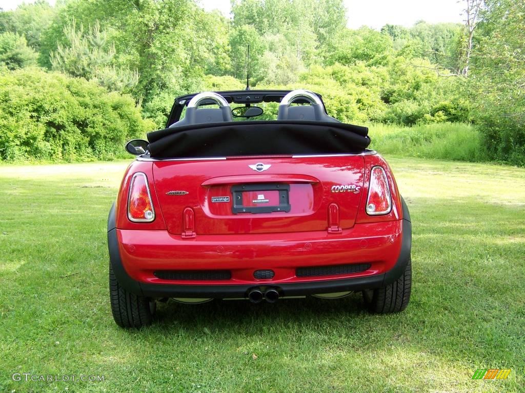 2007 Cooper S John Cooper Works Convertible - Chili Red / Grey/Carbon Black photo #6