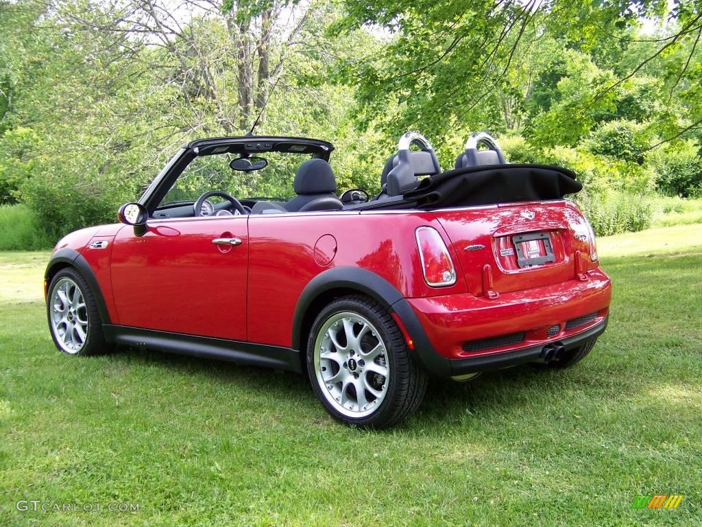 2007 Cooper S John Cooper Works Convertible - Chili Red / Grey/Carbon Black photo #7