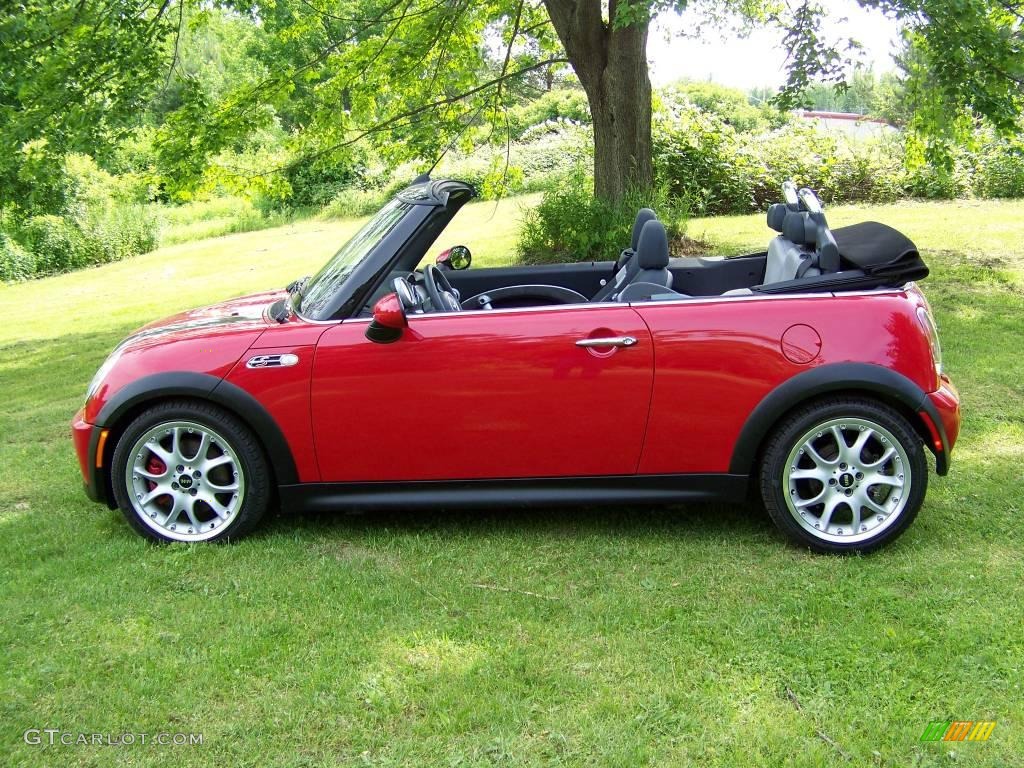 2007 Cooper S John Cooper Works Convertible - Chili Red / Grey/Carbon Black photo #8