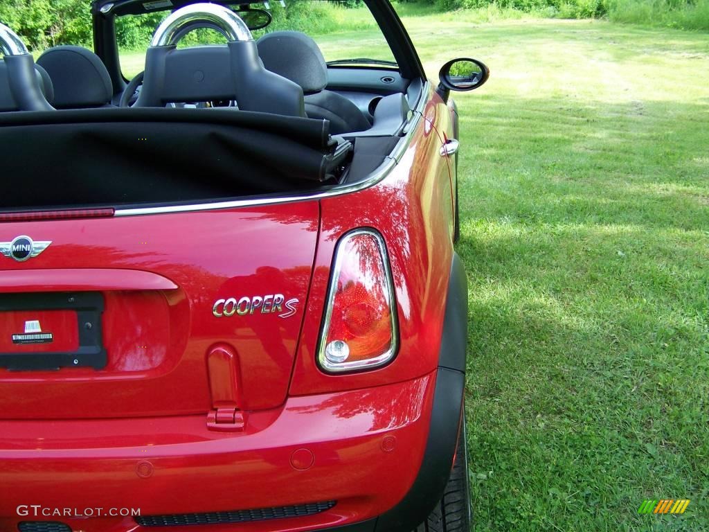 2007 Cooper S John Cooper Works Convertible - Chili Red / Grey/Carbon Black photo #15
