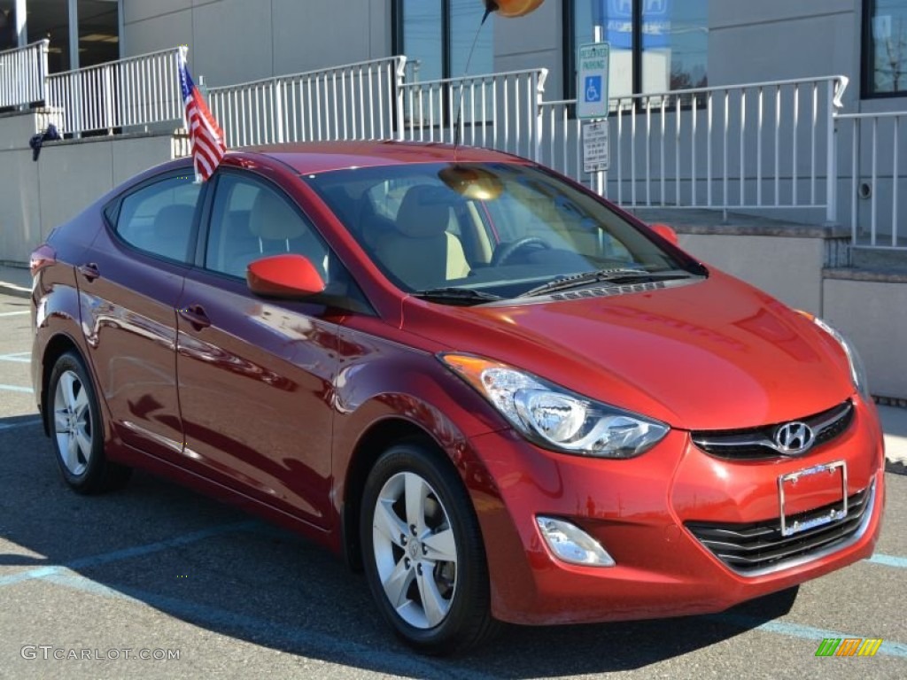 2013 Elantra GLS - Sparkling Ruby / Beige photo #1