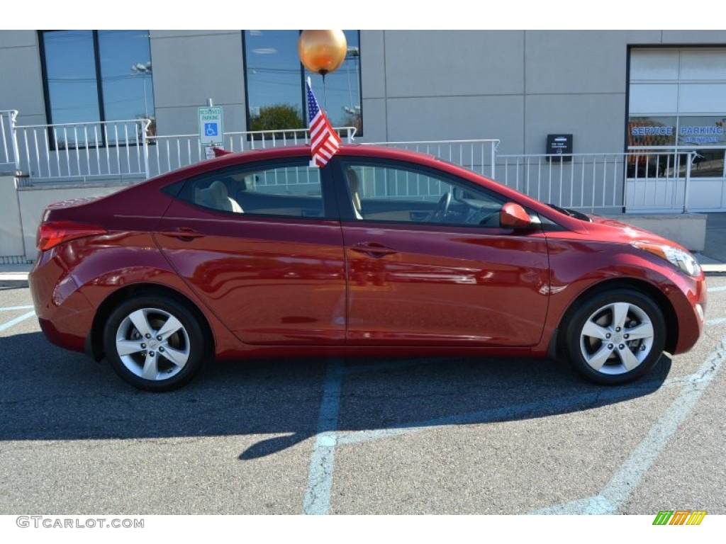 2013 Elantra GLS - Sparkling Ruby / Beige photo #2