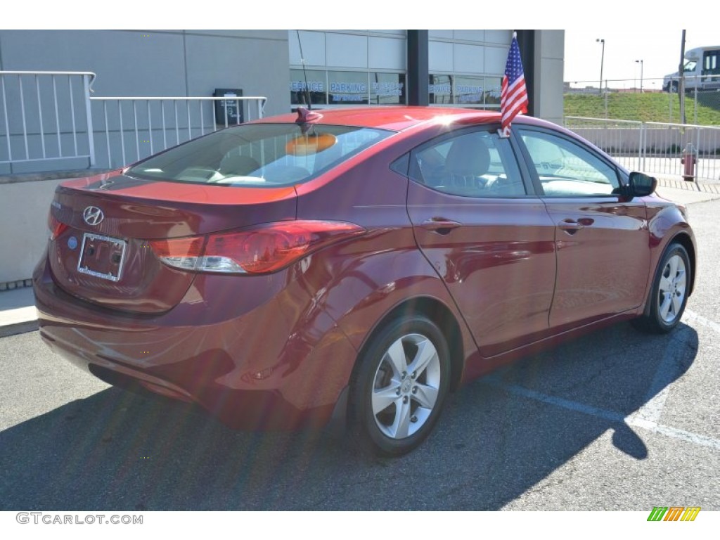 2013 Elantra GLS - Sparkling Ruby / Beige photo #3