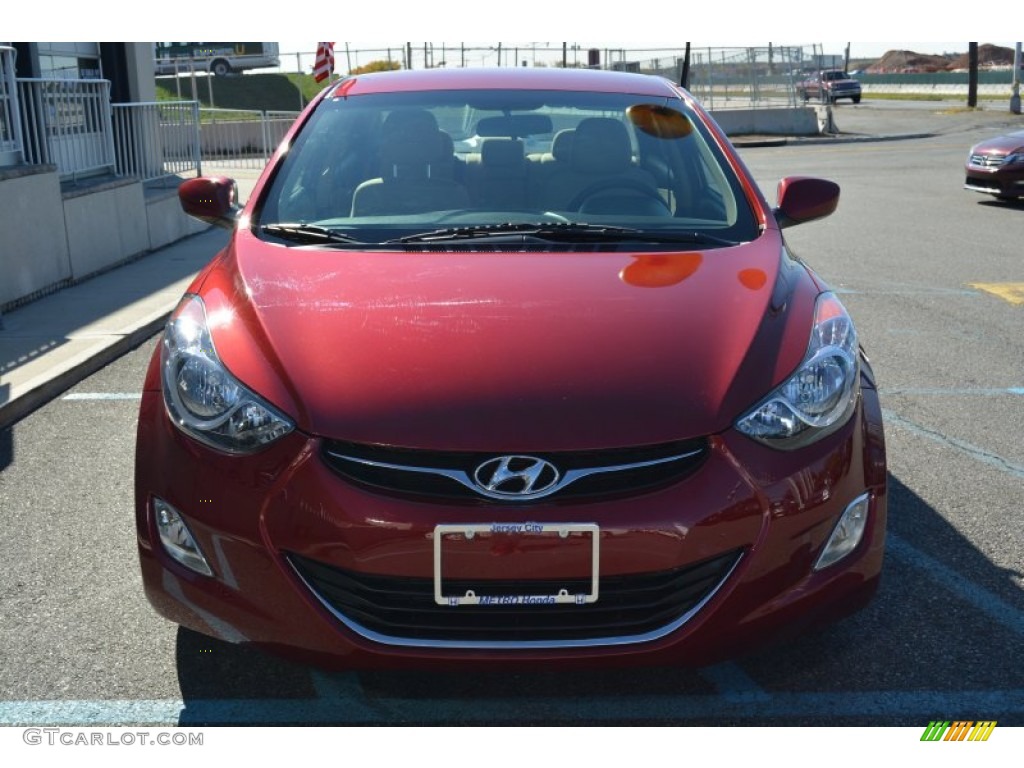 2013 Elantra GLS - Sparkling Ruby / Beige photo #8