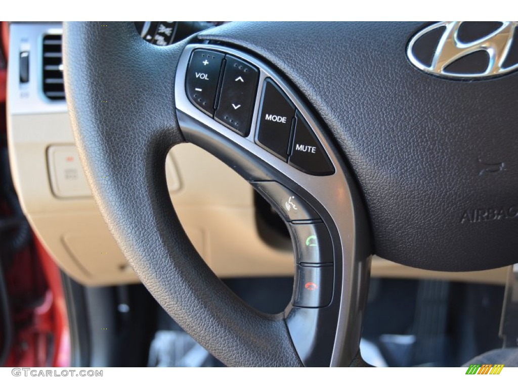 2013 Elantra GLS - Sparkling Ruby / Beige photo #17
