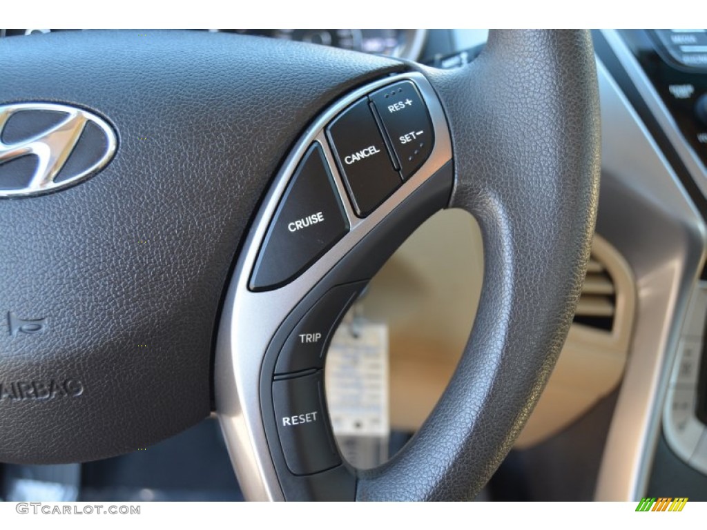 2013 Elantra GLS - Sparkling Ruby / Beige photo #18