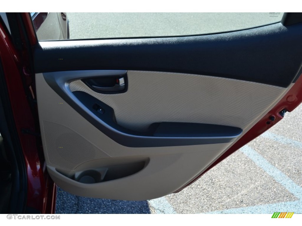 2013 Elantra GLS - Sparkling Ruby / Beige photo #22