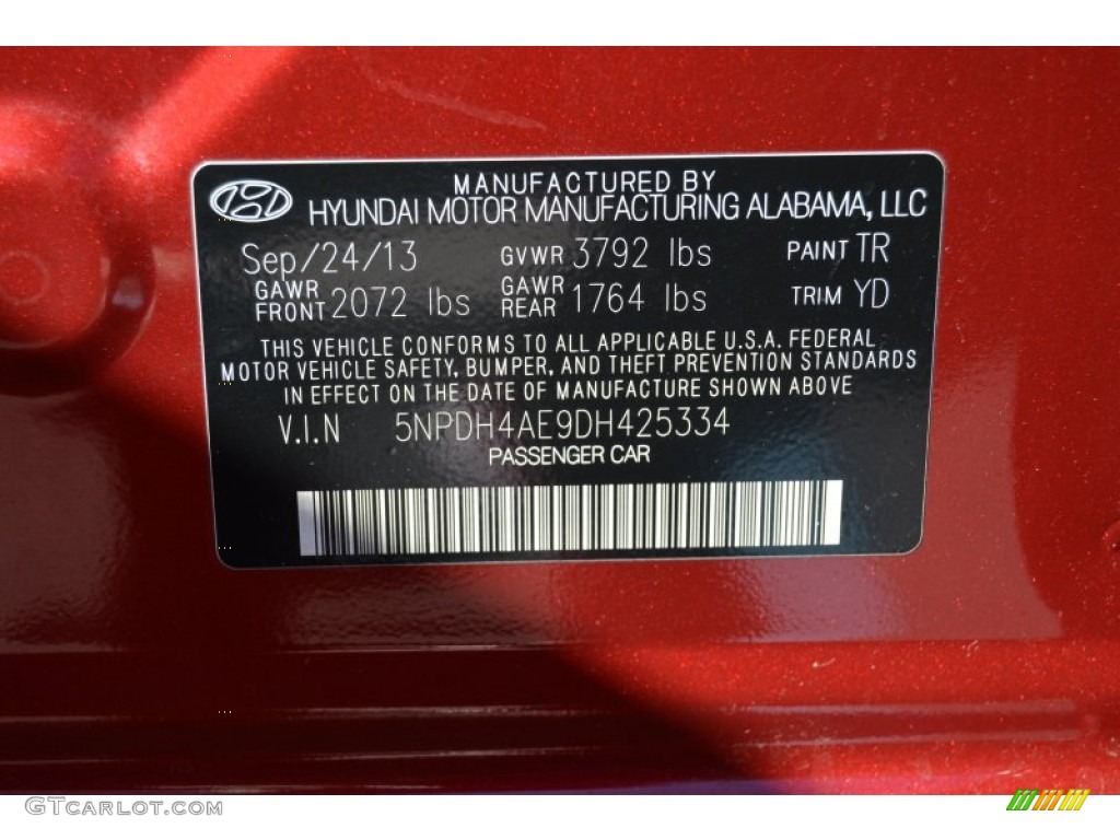 2013 Elantra GLS - Sparkling Ruby / Beige photo #31