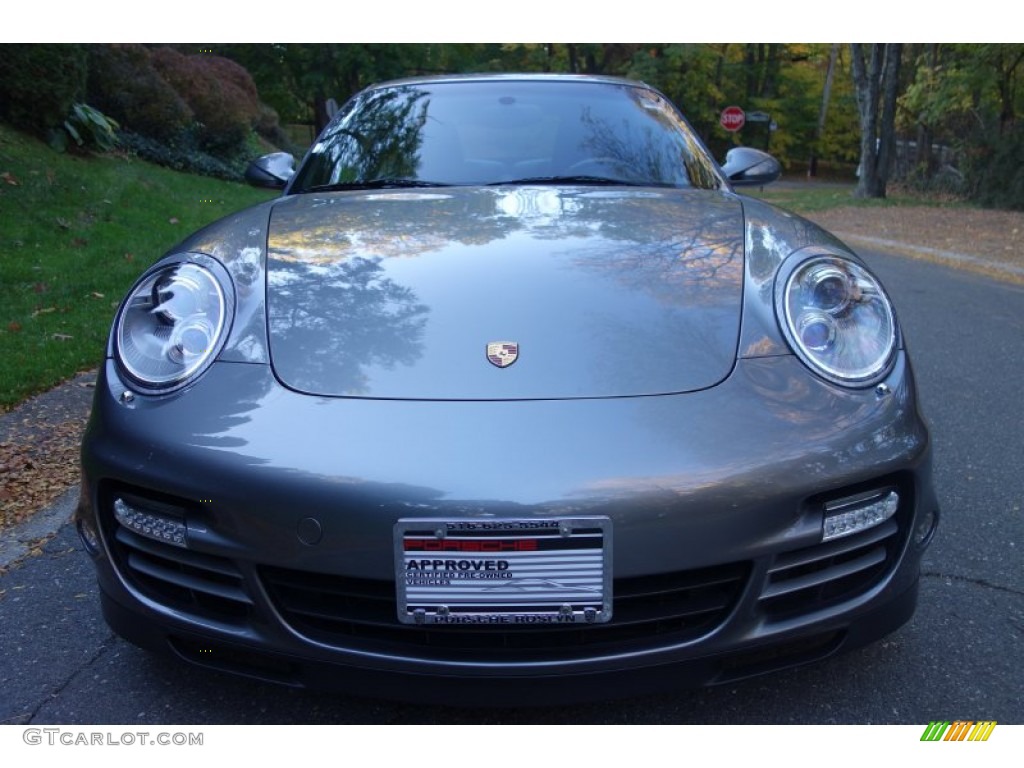 2012 911 Turbo S Coupe - Meteor Grey Metallic / Black photo #2