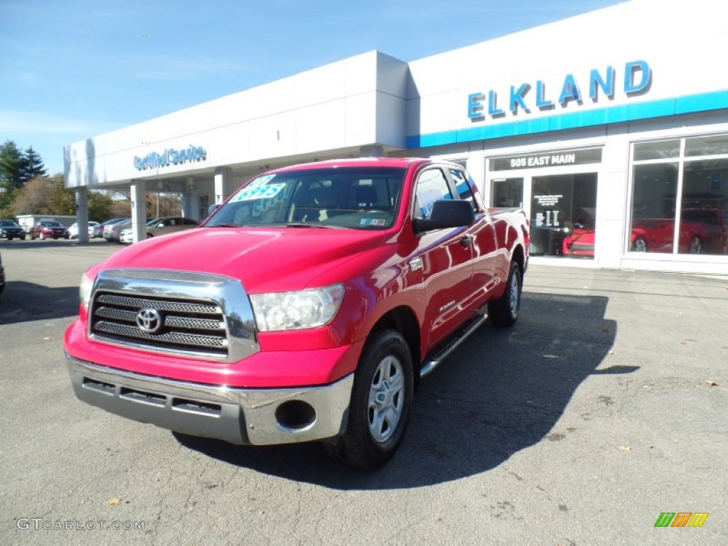 2007 Tundra SR5 Double Cab 4x4 - Radiant Red / Beige photo #1
