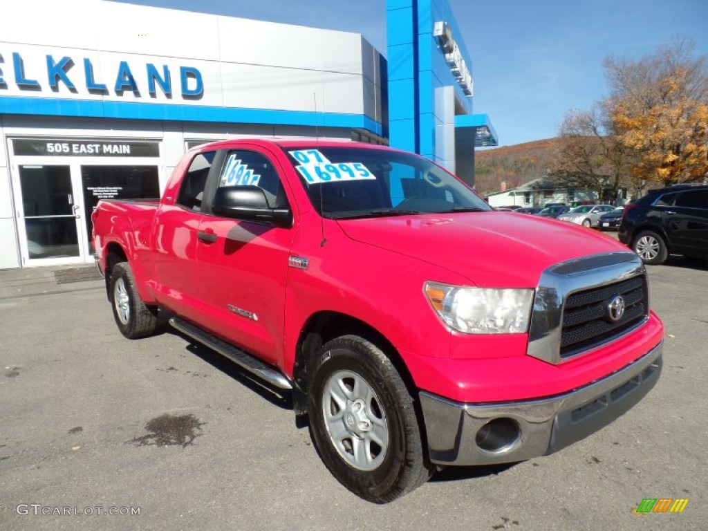2007 Tundra SR5 Double Cab 4x4 - Radiant Red / Beige photo #3
