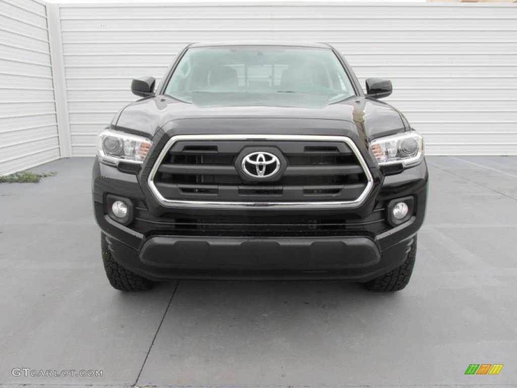 2016 Tacoma TSS Double Cab 4x4 - Black / Cement Gray photo #8