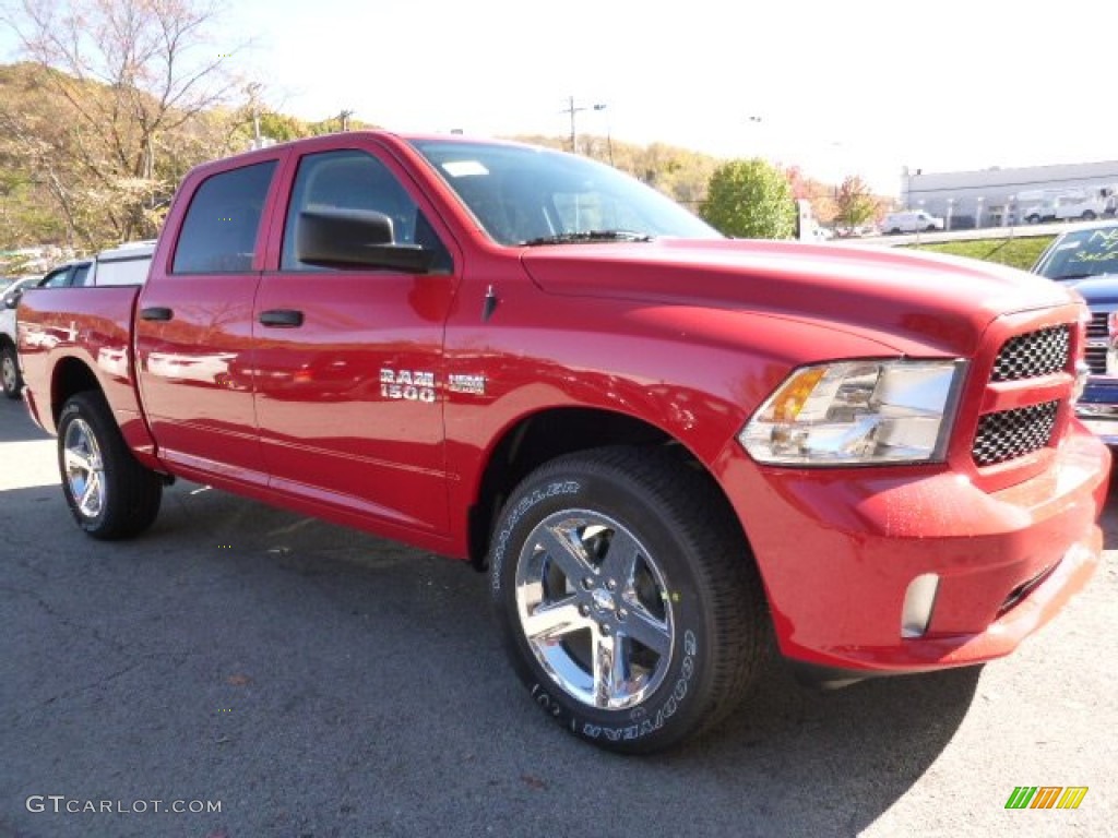 Flame Red 2016 Ram 1500 Tradesman Crew Cab 4x4 Exterior Photo #108223786