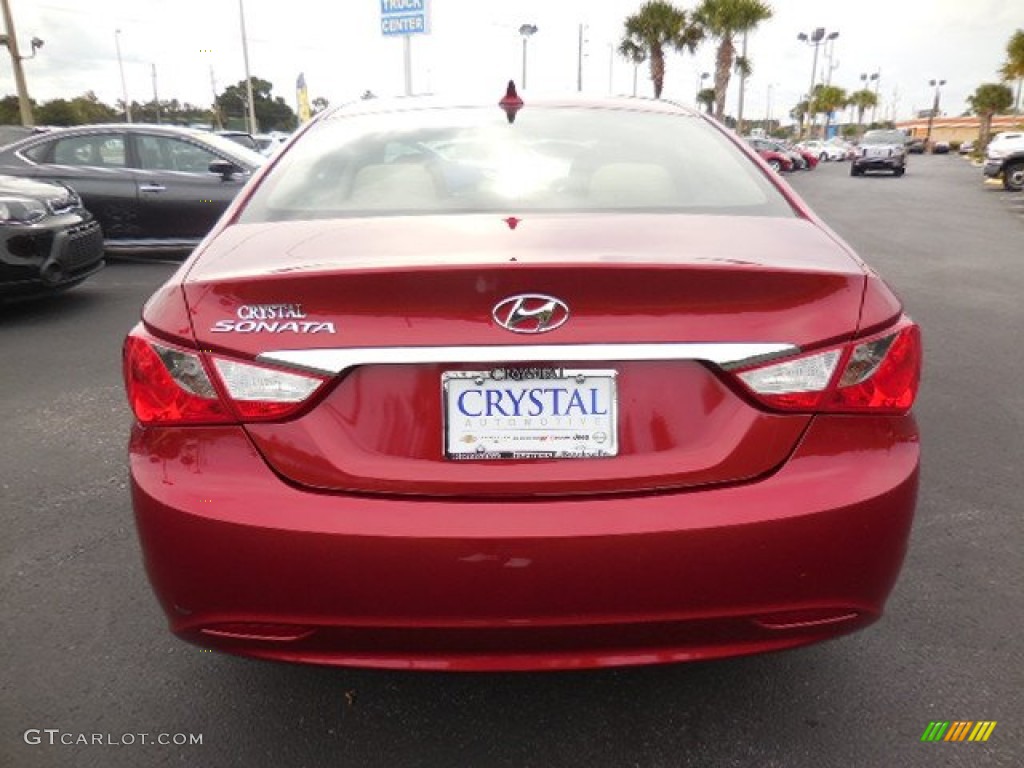 2011 Sonata GLS - Venetian Red / Camel photo #7