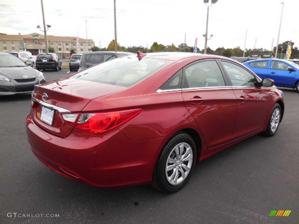 2011 Sonata GLS - Venetian Red / Camel photo #8
