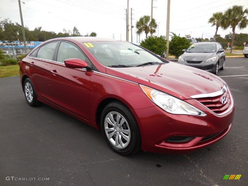 2011 Sonata GLS - Venetian Red / Camel photo #10