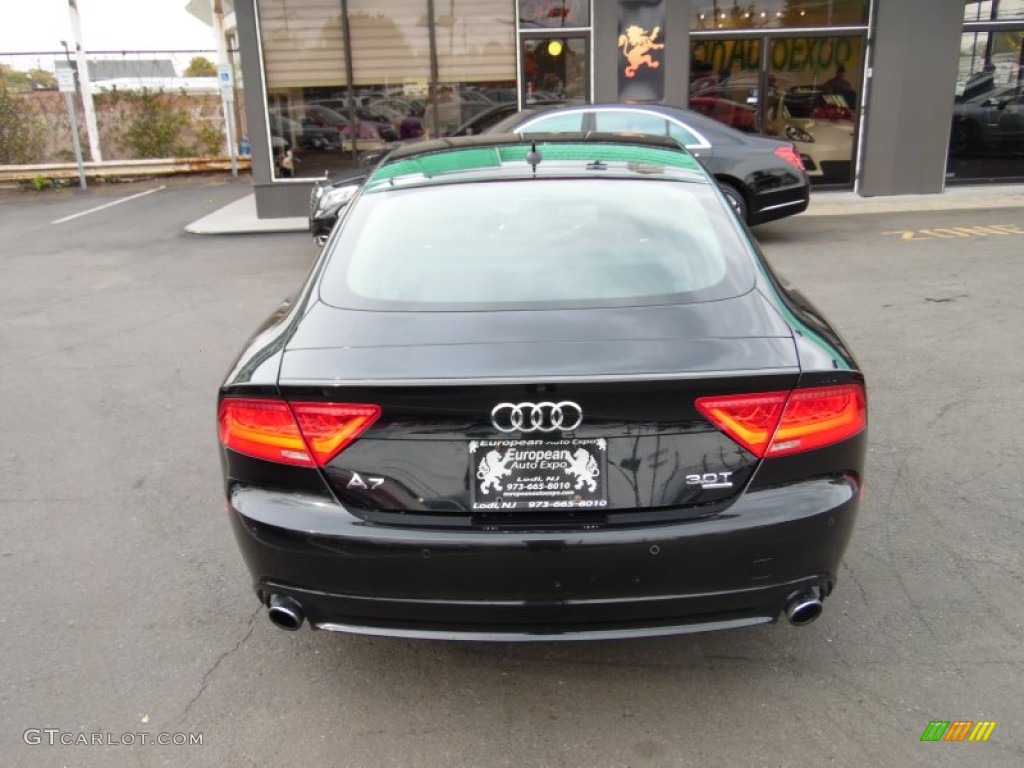 2012 A7 3.0T quattro Premium - Brilliant Black / Nougat Brown photo #7
