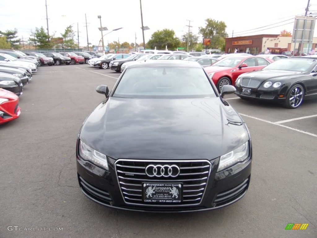 2012 A7 3.0T quattro Premium - Brilliant Black / Nougat Brown photo #8