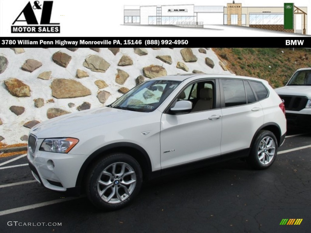 2013 X3 xDrive 35i - Alpine White / Sand Beige photo #1