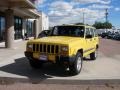 2001 Solar Yellow Jeep Cherokee Sport 4x4  photo #23