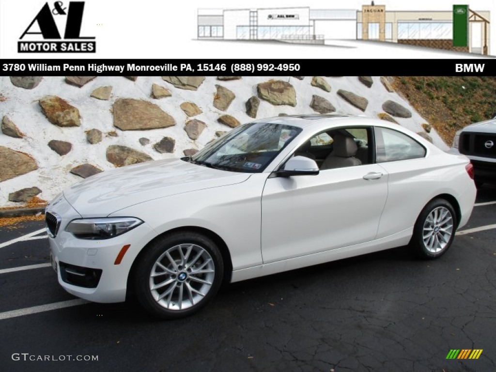 2016 2 Series 228i Coupe - Alpine White / Oyster photo #1