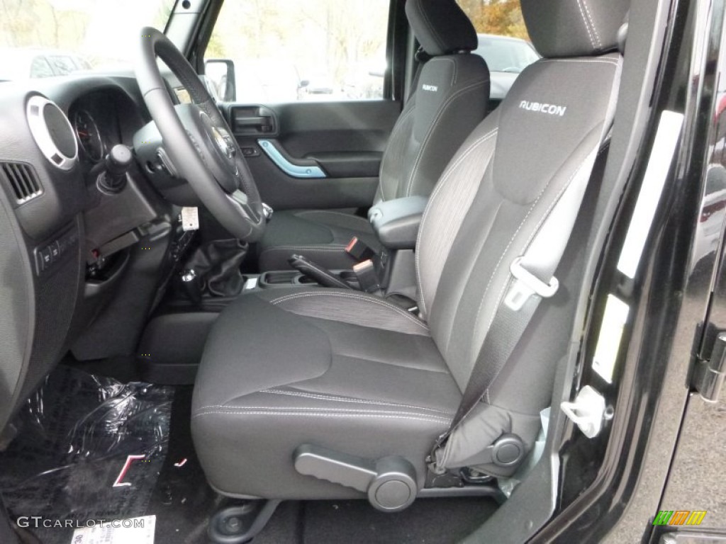 Black Interior 2016 Jeep Wrangler Unlimited Rubicon 4x4 Photo #108237815